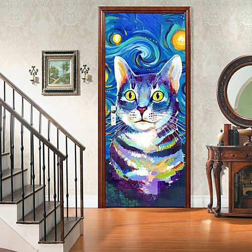 2pcs Self-adhesive Creative 7 Color Cat Door Stickers For Living Room Diy Decorative Home Waterproof Wall Stickers
2pcs Self-adhesive Creative 7 Color Cat Door Stickers For Living Room Diy Decorative Home Waterproof Wall Stickers