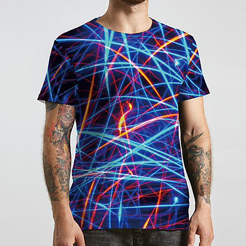 Men's Unisex Tee T shirt 3D Print Graphic Prints Linear Plus Size Print Short Sleeve Casual Tops Basic Designer Big and Tall Blue
Men's Unisex Tee T shirt 3D Print Graphic Prints Linear Plus Size Print Short Sleeve Casual Tops Basic Designer Big and Tall Blue