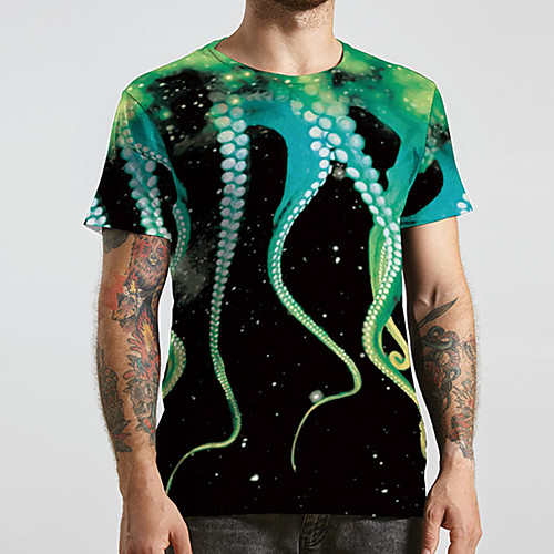 Men's Unisex Tee T shirt Shirt 3D Print Graphic Prints Octopus Plus Size Print Short Sleeve Casual Tops Basic Designer Big and Tall Round Neck Black / Summer
Men's Unisex Tee T shirt Shirt 3D Print Graphic Prints Octopus Plus Size Print Short Sleeve Casual Tops Basic Designer Big and Tall Round Neck Black / Summer