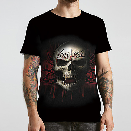 Men's Unisex Tee T shirt 3D Print Graphic Prints Skull Plus Size Print Short Sleeve Casual Tops Basic Designer Big and Tall Black
Men's Unisex Tee T shirt 3D Print Graphic Prints Skull Plus Size Print Short Sleeve Casual Tops Basic Designer Big and Tall Black