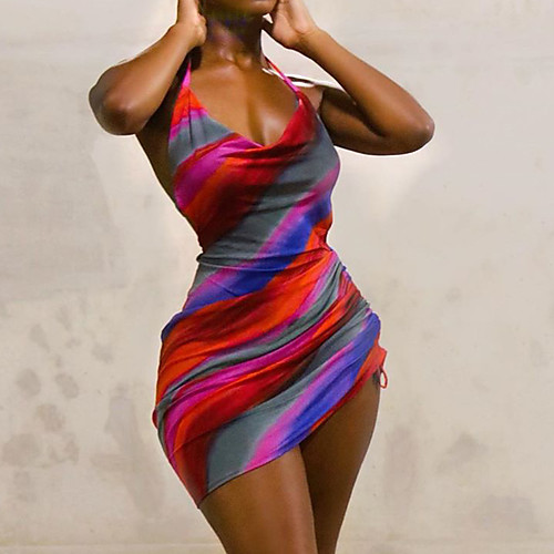 Women's Strap Dress Short Mini Dress Already made, rest assured to put it on the shelf~ color Red Sleeveless Stripes Spring Summer Rainbow 2021 S M L
Women's Strap Dress Short Mini Dress Already made, rest assured to put it on the shelf~ color Red Sleeveless Stripes Spring Summer Rainbow 2021 S M L