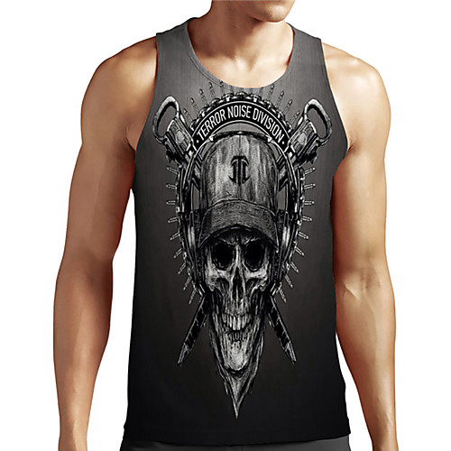Men's Unisex Tank Top Undershirt 3D Print Graphic Prints Skull Plus Size Print Sleeveless Casual Tops Basic Designer Big and Tall Gray
Men's Unisex Tank Top Undershirt 3D Print Graphic Prints Skull Plus Size Print Sleeveless Casual Tops Basic Designer Big and Tall Gray