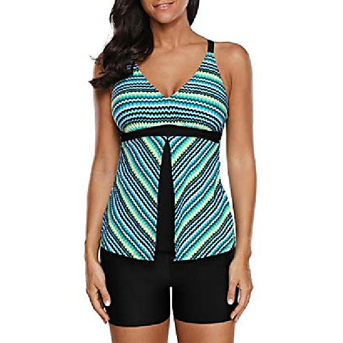 Women's Tankini 2 Piece Swimsuit Color Block Blue Purple Green Red Swimwear Bathing Suits
Women's Tankini 2 Piece Swimsuit Color Block Blue Purple Green Red Swimwear Bathing Suits
