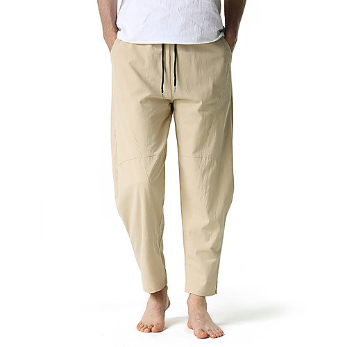 Men's Casual Streetwear Breathable Sports Slim Casual Weekend Harem Loose Chinos Pants Solid Colored Solid Color Full Length Black Khaki Dark Gray Navy Blue / Drawstring
Men's Casual Streetwear Breathable Sports Slim Casual Weekend Harem Loose Chinos Pants Solid Colored Solid Color Full Length Black Khaki Dark Gray Navy Blue / Drawstring
