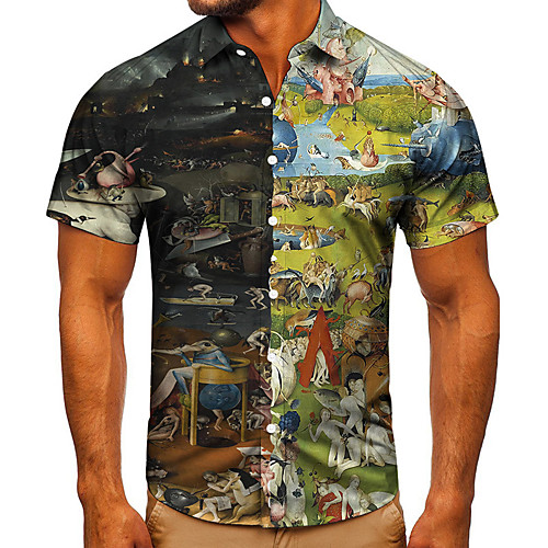 Men's Shirt 3D Print Graphic Prints Horse Button-Down Short Sleeve Street Tops Casual Fashion Classic Breathable Green
Men's Shirt 3D Print Graphic Prints Horse Button-Down Short Sleeve Street Tops Casual Fashion Classic Breathable Green