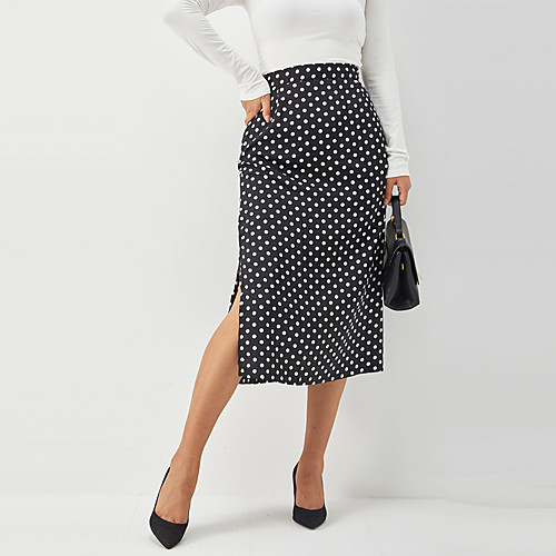 Women's Going out Weekend Elegant Sexy Skirts Polka Dot Split Print White Black Purple
Women's Going out Weekend Elegant Sexy Skirts Polka Dot Split Print White Black Purple