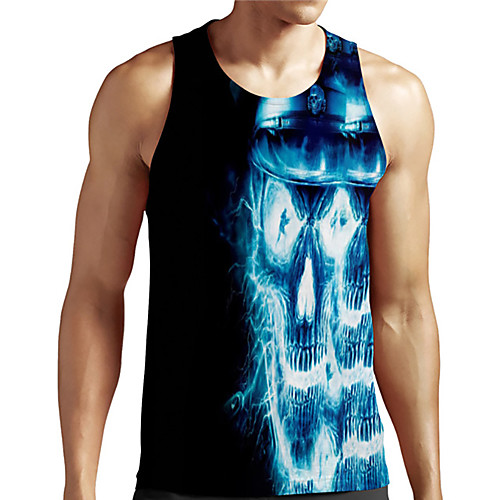 Men's Unisex Tank Top Undershirt 3D Print Graphic Prints Skull Plus Size Print Sleeveless Casual Tops Basic Designer Big and Tall Blue
Men's Unisex Tank Top Undershirt 3D Print Graphic Prints Skull Plus Size Print Sleeveless Casual Tops Basic Designer Big and Tall Blue