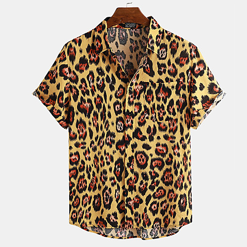 Men's Shirt Leopard Button-Down Short Sleeve Casual Tops Lightweight Casual Fashion Breathable Blue Yellow Green
Men's Shirt Leopard Button-Down Short Sleeve Casual Tops Lightweight Casual Fashion Breathable Blue Yellow Green