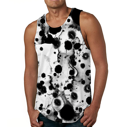 Men's Tank Top Undershirt 3D Print Tie Dye Graphic Prints Print Sleeveless Daily Tops Casual Designer Big and Tall Black / White
Men's Tank Top Undershirt 3D Print Tie Dye Graphic Prints Print Sleeveless Daily Tops Casual Designer Big and Tall Black / White