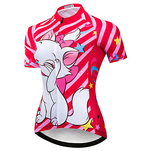 21Grams Women's Short Sleeve Cycling Jersey Summer Spandex Polyester Red Stripes Animal Bike Jersey Top Mountain Bike MTB Road Bike Cycling Quick Dry Moisture Wicking Breathable Sports Clothing
21Grams Women's Short Sleeve Cycling Jersey Summer Spandex Polyester Red Stripes Animal Bike Jersey Top Mountain Bike MTB Road Bike Cycling Quick Dry Moisture Wicking Breathable Sports Clothing