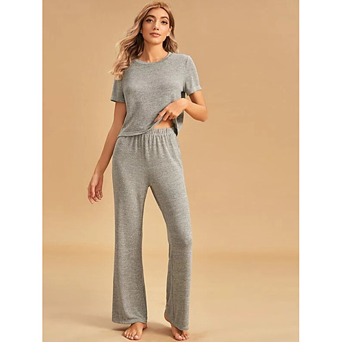 Women's Basic Solid Color Vacation Casual / Daily Two Piece Set Tracksuit T shirt Pant Loungewear Tops
Women's Basic Solid Color Vacation Casual / Daily Two Piece Set Tracksuit T shirt Pant Loungewear Tops