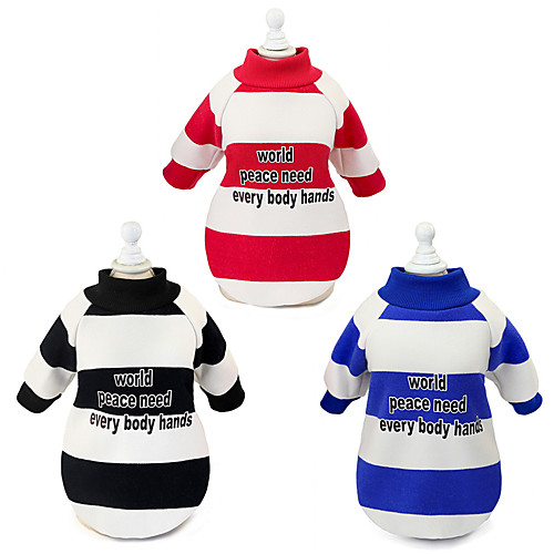 Dog Cat Sweatshirt Stripes Solid Colored Stripes Dailywear Casual / Daily Winter Dog Clothes Puppy Clothes Dog Outfits Warm Black Red Blue Costume for Girl and Boy Dog Padded Fabric S M L XL XXL
Dog Cat Sweatshirt Stripes Solid Colored Stripes Dailywear Casual / Daily Winter Dog Clothes Puppy Clothes Dog Outfits Warm Black Red Blue Costume for Girl and Boy Dog Padded Fabric S M L XL XXL