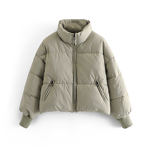 Women's Coat Daily Wear Fall Winter Regular Coat Regular Fit Casual / Daily Jacket Solid Color Zipper Creamy-white pea green
Women's Coat Daily Wear Fall Winter Regular Coat Regular Fit Casual / Daily Jacket Solid Color Zipper Creamy-white pea green