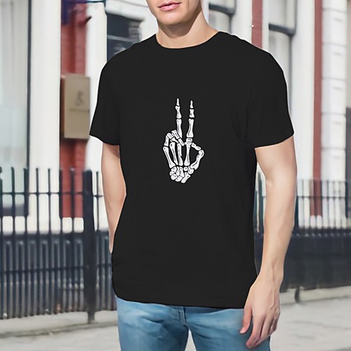 Men's Unisex T shirt Hot Stamping Cool Skulls Hand Plus Size Print Short Sleeve Casual Tops 100% Cotton Casual Fashion Round Neck White Black / Summer
Men's Unisex T shirt Hot Stamping Cool Skulls Hand Plus Size Print Short Sleeve Casual Tops 100% Cotton Casual Fashion Round Neck White Black / Summer
