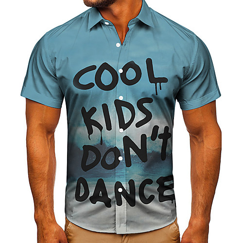 Men's Shirt 3D Print Graphic Prints Letter Button-Down Short Sleeve Street Tops Casual Fashion Classic Breathable Blue
Men's Shirt 3D Print Graphic Prints Letter Button-Down Short Sleeve Street Tops Casual Fashion Classic Breathable Blue