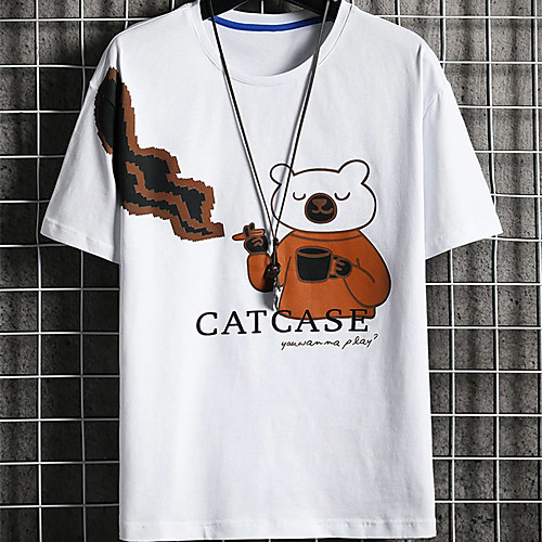 Men's Unisex Tee T shirt Hot Stamping Graphic Prints Bear Animal Plus Size Print Short Sleeve Casual Tops Cotton Basic Fashion Designer Big and Tall White Light gray
Men's Unisex Tee T shirt Hot Stamping Graphic Prints Bear Animal Plus Size Print Short Sleeve Casual Tops Cotton Basic Fashion Designer Big and Tall White Light gray