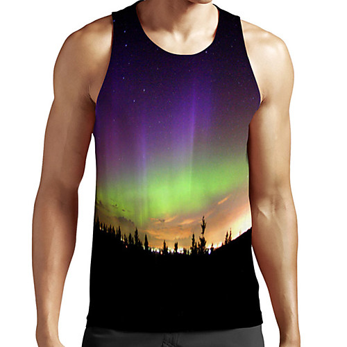 Men's Unisex Tank Top Undershirt 3D Print Scenery Graphic Prints Plus Size Print Sleeveless Casual Tops Basic Fashion Designer Breathable Purple 
Men's Unisex Tank Top Undershirt 3D Print Scenery Graphic Prints Plus Size Print Sleeveless Casual Tops Basic Fashion Designer Breathable Purple