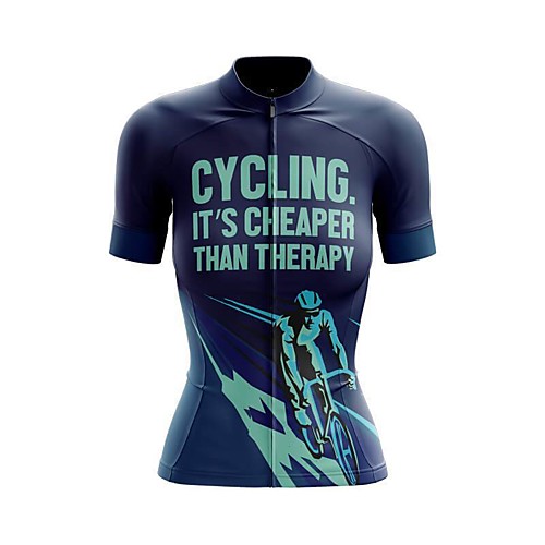 21Grams Women's Short Sleeve Cycling Jersey Summer Spandex Blue Bike Top Mountain Bike MTB Road Bike Cycling Sports Clothing Apparel / Stretchy / Athleisure
21Grams Women's Short Sleeve Cycling Jersey Summer Spandex Blue Bike Top Mountain Bike MTB Road Bike Cycling Sports Clothing Apparel / Stretchy / Athleisure
