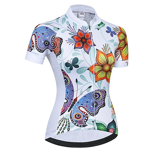 21Grams Women's Short Sleeve Cycling Jersey Summer Spandex Polyester White Butterfly Bike Jersey Top Mountain Bike MTB Road Bike Cycling Quick Dry Moisture Wicking Breathable Sports Clothing Apparel
21Grams Women's Short Sleeve Cycling Jersey Summer Spandex Polyester White Butterfly Bike Jersey Top Mountain Bike MTB Road Bike Cycling Quick Dry Moisture Wicking Breathable Sports Clothing Apparel