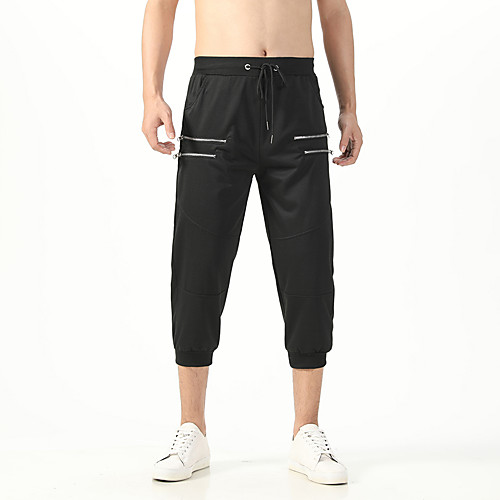 Men's Athletic Capri shorts Pants Solid Color Calf-Length Light gray Black Dark Gray
Men's Athletic Capri shorts Pants Solid Color Calf-Length Light gray Black Dark Gray