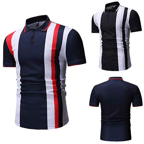 Men's Golf Shirt Tennis Shirt Other Prints Striped Short Sleeve Casual Tops Cotton Casual Black Navy Blue / Summer
Men's Golf Shirt Tennis Shirt Other Prints Striped Short Sleeve Casual Tops Cotton Casual Black Navy Blue / Summer