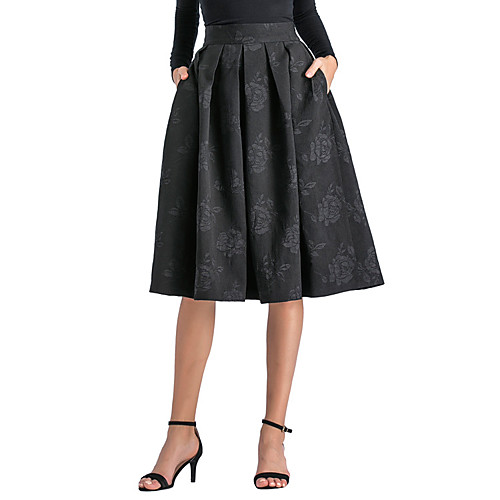 Women's Weekend Festival Basic Streetwear Skirts Floral / Botanical Pleated Pocket Jacquard Black Red
Women's Weekend Festival Basic Streetwear Skirts Floral / Botanical Pleated Pocket Jacquard Black Red