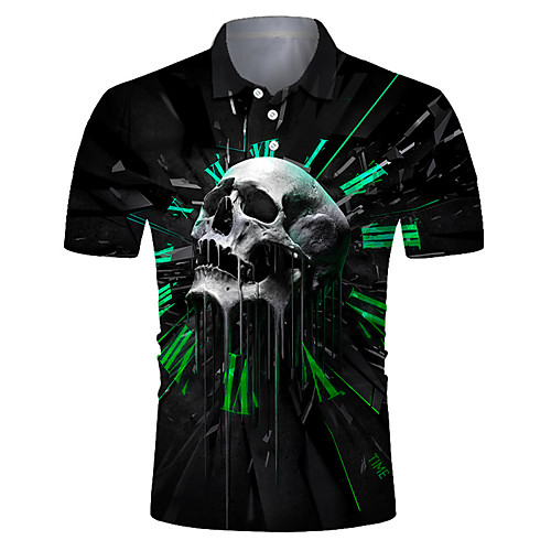 Men's Golf Shirt Tennis Shirt 3D Print Skull Button-Down Short Sleeve Street Tops Casual Fashion Cool Breathable Black / Sports
Men's Golf Shirt Tennis Shirt 3D Print Skull Button-Down Short Sleeve Street Tops Casual Fashion Cool Breathable Black / Sports