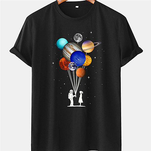 Men's Unisex Tee T shirt Shirt Hot Stamping Graphic Prints Astronaut Planet Plus Size Short Sleeve Casual Tops 100% Cotton Basic Designer Big and Tall Blue Yellow Black / Summer
Men's Unisex Tee T shirt Shirt Hot Stamping Graphic Prints Astronaut Planet Plus Size Short Sleeve Casual Tops 100% Cotton Basic Designer Big and Tall Blue Yellow Black / Summer