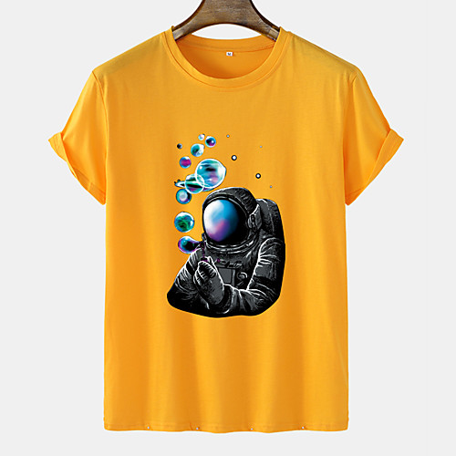 Men's Unisex Tee T shirt Hot Stamping Graphic Prints Bubble Astronaut Plus Size Short Sleeve Casual Tops 100% Cotton Basic Fashion Designer Comfortable Blue Blushing Pink Orange
Men's Unisex Tee T shirt Hot Stamping Graphic Prints Bubble Astronaut Plus Size Short Sleeve Casual Tops 100% Cotton Basic Fashion Designer Comfortable Blue Blushing Pink Orange