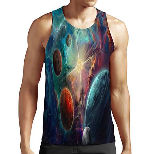 Men's Unisex Tank Top Undershirt 3D Print Graphic Prints Interstellar Plus Size Print Sleeveless Casual Tops Basic Designer Big and Tall Blue
Men's Unisex Tank Top Undershirt 3D Print Graphic Prints Interstellar Plus Size Print Sleeveless Casual Tops Basic Designer Big and Tall Blue