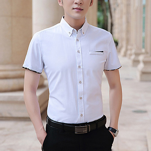 Men's Shirt Other Prints Solid Colored Solid Color Short Sleeve Casual Tops Basic Casual White Black Wine
Men's Shirt Other Prints Solid Colored Solid Color Short Sleeve Casual Tops Basic Casual White Black Wine