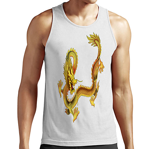 Men's Unisex Tank Top Undershirt 3D Print Dragon Graphic Prints Plus Size Print Sleeveless Casual Tops Basic Designer Big and Tall White
Men's Unisex Tank Top Undershirt 3D Print Dragon Graphic Prints Plus Size Print Sleeveless Casual Tops Basic Designer Big and Tall White