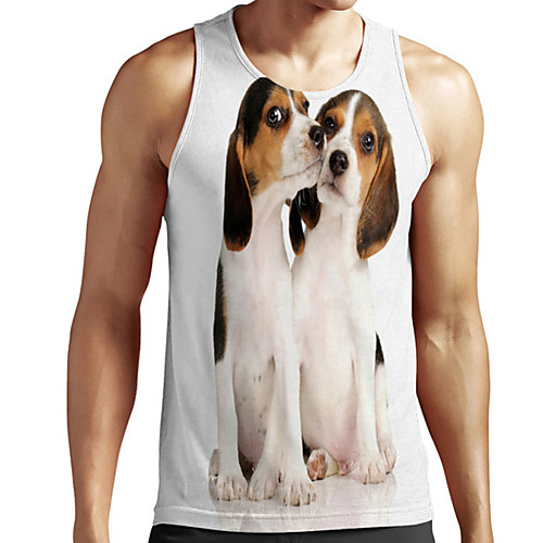 Men's Unisex Tank Top Undershirt 3D Print Dog Graphic Prints Animal Plus Size Print Sleeveless Casual Tops Basic Designer Big and Tall White
Men's Unisex Tank Top Undershirt 3D Print Dog Graphic Prints Animal Plus Size Print Sleeveless Casual Tops Basic Designer Big and Tall White