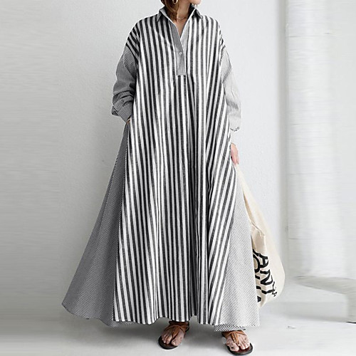 Women's Shirt Dress Maxi long Dress Light Blue Blushing Pink Black Long Sleeve Solid Color Spring Summer Shirt Collar Casual / Daily Loose 2021 S M L XL XXL XXXL 4XL 5XL / Cotton / Cotton
Women's Shirt Dress Maxi long Dress Light Blue Blushing Pink Black Long Sleeve Solid Color Spring Summer Shirt Collar Casual / Daily Loose 2021 S M L XL XXL XXXL 4XL 5XL / Cotton / Cotton