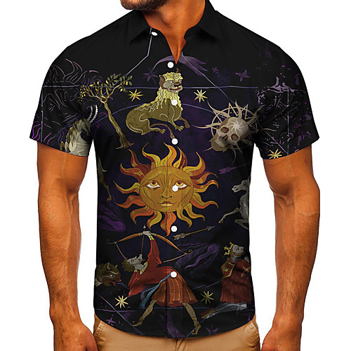 Men's Shirt 3D Print Graphic Prints Sun Button-Down Short Sleeve Street Tops Casual Fashion Classic Breathable Black
Men's Shirt 3D Print Graphic Prints Sun Button-Down Short Sleeve Street Tops Casual Fashion Classic Breathable Black