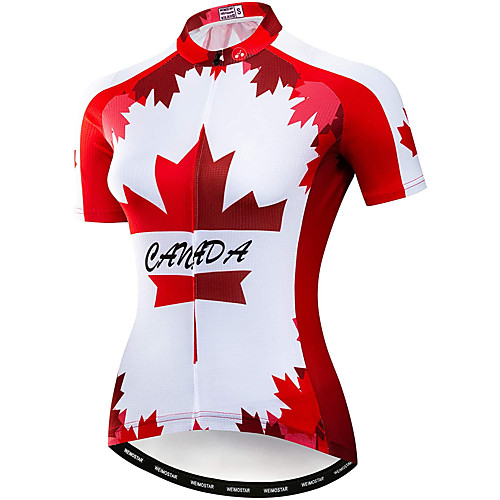 21Grams Women's Short Sleeve Cycling Jersey Summer Spandex Polyester Red Leaf Canada Bike Jersey Top Mountain Bike MTB Road Bike Cycling Quick Dry Moisture Wicking Breathable Sports Clothing Apparel
21Grams Women's Short Sleeve Cycling Jersey Summer Spandex Polyester Red Leaf Canada Bike Jersey Top Mountain Bike MTB Road Bike Cycling Quick Dry Moisture Wicking Breathable Sports Clothing Apparel