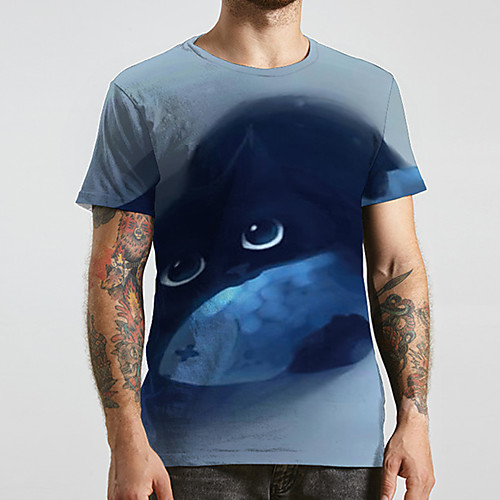 Men's Unisex Tee T shirt 3D Print Graphic Prints Fish Plus Size Print Short Sleeve Casual Tops Basic Designer Big and Tall Blue
Men's Unisex Tee T shirt 3D Print Graphic Prints Fish Plus Size Print Short Sleeve Casual Tops Basic Designer Big and Tall Blue