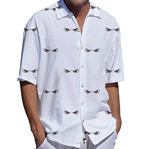 Men's Shirt 3D Print Glasses Plus Size 3D Print Button-Down Short Sleeve Casual Tops Casual Fashion Streetwear Breathable White / Sports
Men's Shirt 3D Print Glasses Plus Size 3D Print Button-Down Short Sleeve Casual Tops Casual Fashion Streetwear Breathable White / Sports