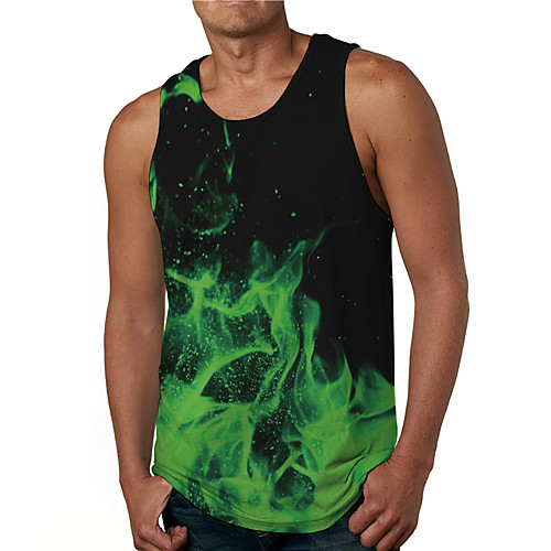 Men's Tank Top Undershirt 3D Print Graphic Prints Fluorescent Print Sleeveless Daily Tops Casual Designer Big and Tall Green
Men's Tank Top Undershirt 3D Print Graphic Prints Fluorescent Print Sleeveless Daily Tops Casual Designer Big and Tall Green