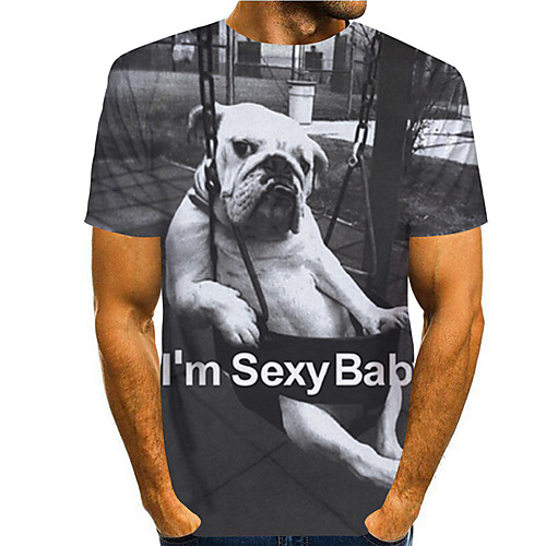 Men's Tee T shirt Shirt 3D Print Dog Graphic Prints Print Short Sleeve Daily Tops Casual Designer Big and Tall Round Neck Black / Summer
Men's Tee T shirt Shirt 3D Print Dog Graphic Prints Print Short Sleeve Daily Tops Casual Designer Big and Tall Round Neck Black / Summer