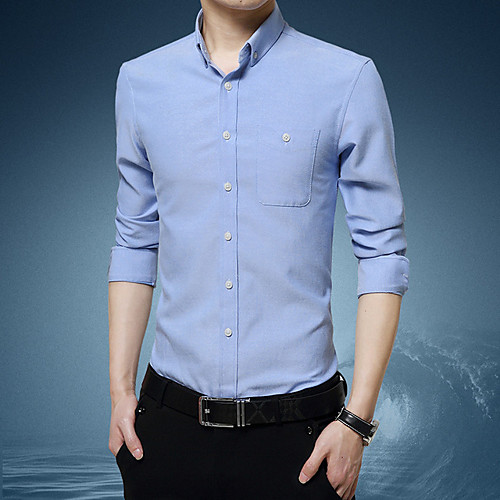 Men's Shirt non-printing Solid Colored Solid Color Long Sleeve Casual Tops Basic Casual Standing Collar Blue Gray White
Men's Shirt non-printing Solid Colored Solid Color Long Sleeve Casual Tops Basic Casual Standing Collar Blue Gray White