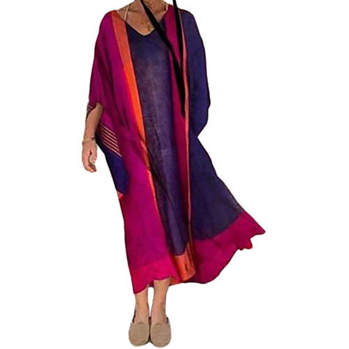 Women's Swing Dress Maxi long Dress Blue Purple Khaki Orange Red 3/4 Length Sleeve Floral Check Summer V Neck Elegant Casual 2021 S M L XL XXL 3XL
Women's Swing Dress Maxi long Dress Blue Purple Khaki Orange Red 3/4 Length Sleeve Floral Check Summer V Neck Elegant Casual 2021 S M L XL XXL 3XL