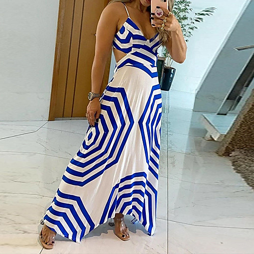 Women's Swing Dress Maxi long Dress Blue Sleeveless Print Summer V Neck Sexy 2021 S M L XL
Women's Swing Dress Maxi long Dress Blue Sleeveless Print Summer V Neck Sexy 2021 S M L XL