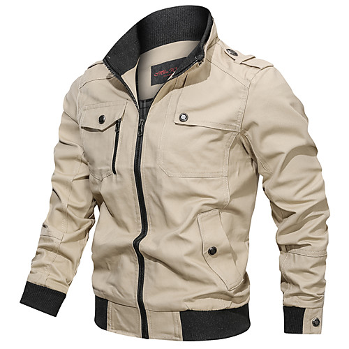 Men's Jacket Daily Fall Winter Regular Coat Regular Fit Breathable Casual Jacket Long Sleeve Plain Patchwork Blue Army Green / Cotton
Men's Jacket Daily Fall Winter Regular Coat Regular Fit Breathable Casual Jacket Long Sleeve Plain Patchwork Blue Army Green / Cotton