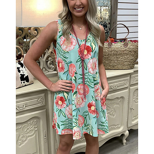 Women's Swing Dress Knee Length Dress Green Sleeveless Floral Color Block Patchwork Print Fall Summer Round Neck Casual 2021 S M L XL XXL
Women's Swing Dress Knee Length Dress Green Sleeveless Floral Color Block Patchwork Print Fall Summer Round Neck Casual 2021 S M L XL XXL