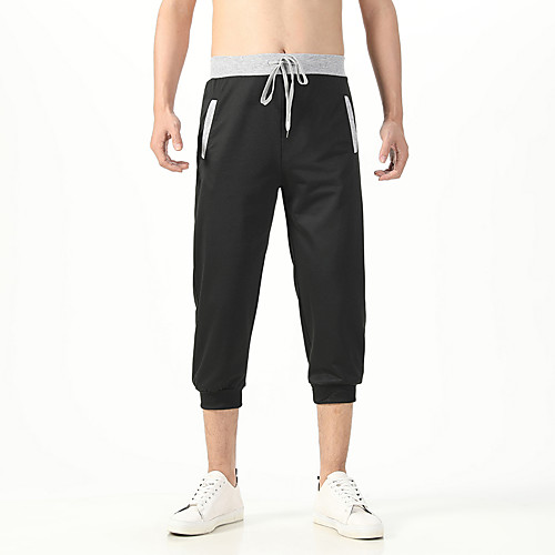 Men's Athletic Capri shorts Pants Solid Color Calf-Length Light gray Black Dark Gray
Men's Athletic Capri shorts Pants Solid Color Calf-Length Light gray Black Dark Gray