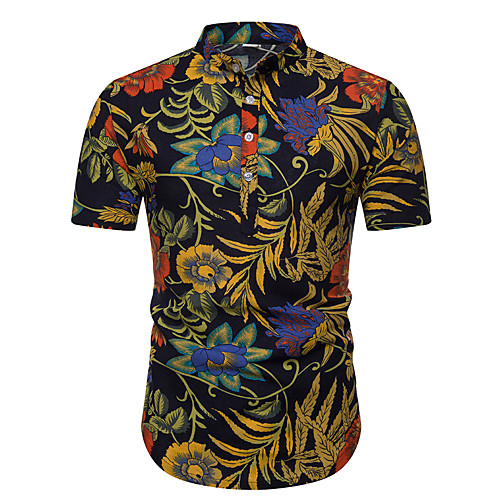 Men's Shirt Other Prints Floral Graphic Short Sleeve Casual Tops Ethnic Style Black
Men's Shirt Other Prints Floral Graphic Short Sleeve Casual Tops Ethnic Style Black