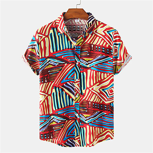 Men's Shirt Color Block Button-Down Short Sleeve Casual Tops Cotton Casual Fashion Breathable Comfortable Rainbow
Men's Shirt Color Block Button-Down Short Sleeve Casual Tops Cotton Casual Fashion Breathable Comfortable Rainbow