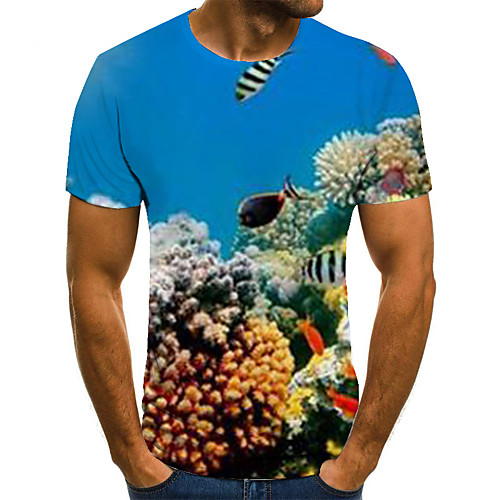 Men's Unisex Tee T shirt 3D Print Graphic Prints Fish Plus Size Print Short Sleeve Casual Tops Basic Fashion Designer Big and Tall Blue
Men's Unisex Tee T shirt 3D Print Graphic Prints Fish Plus Size Print Short Sleeve Casual Tops Basic Fashion Designer Big and Tall Blue