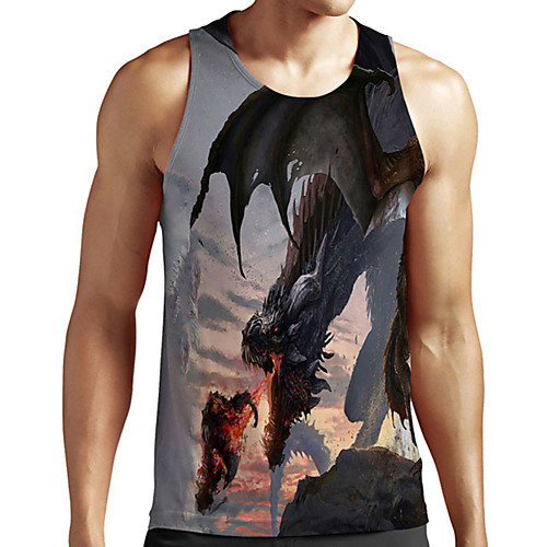 Men's Unisex Tank Top Undershirt 3D Print Graphic Prints Dinosaur Plus Size Print Sleeveless Casual Tops Basic Designer Big and Tall Black
Men's Unisex Tank Top Undershirt 3D Print Graphic Prints Dinosaur Plus Size Print Sleeveless Casual Tops Basic Designer Big and Tall Black